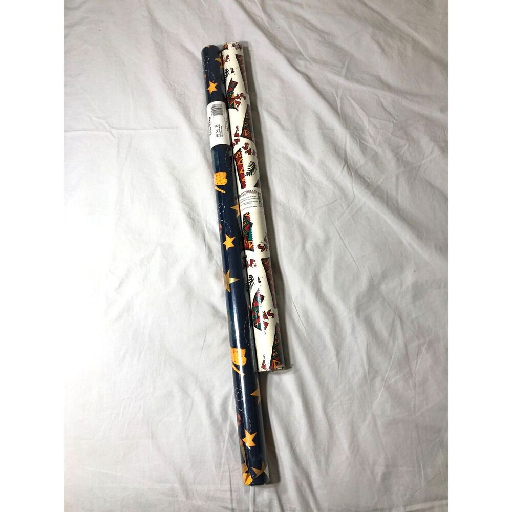 Vintage Safari & Cat Animal Gift Wrap Lot 2 Roll Innisbrook Direct Specialty New